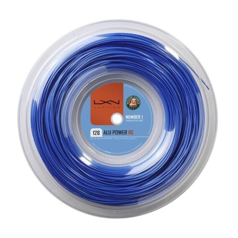 Luxilon Tennis String Alu Power Roland Garros 1.28 (Durability + Power) blue 200m reel