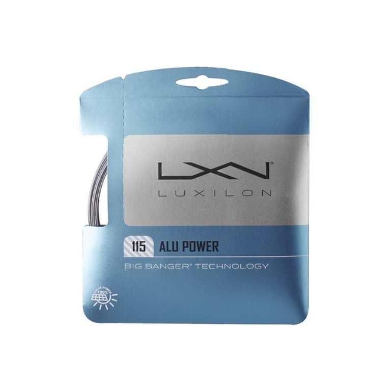 Luxilon Tennis String Alu Power 1.15 (Durability + Power) silver 12m set