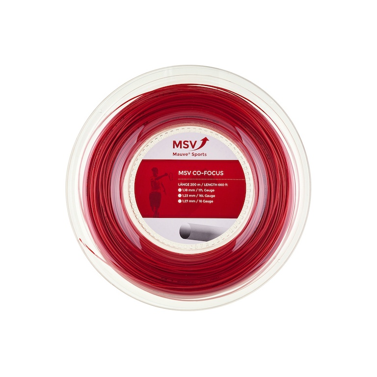 MSV Tennis String Co Focus (Durability+Control) red 200m roll