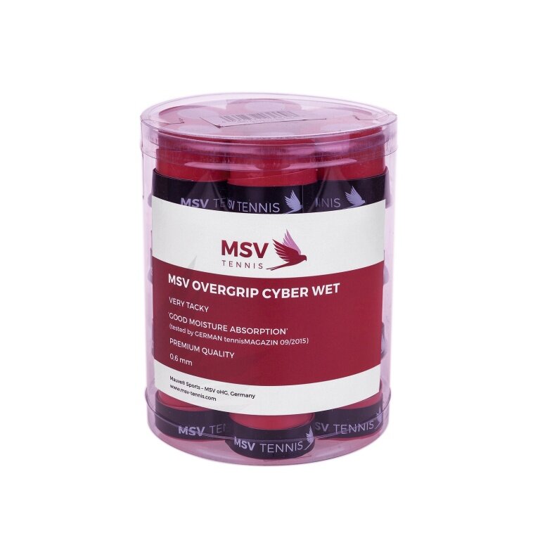 MSV Overgrip Cyber Wet 0.6mm red 24-pack