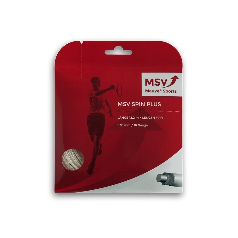 MSV Tennis String Spin Plus 1.30 (Allround+Spin) natural 12m Set