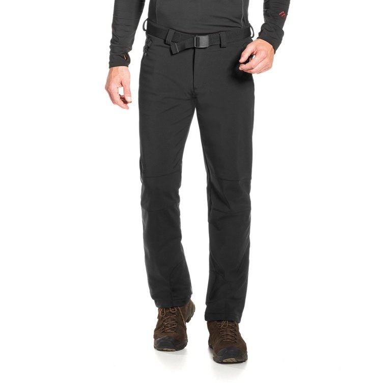 Maier Sports Outdoor Softshell Trousers Winter Tech (warm fleece material) long black Men