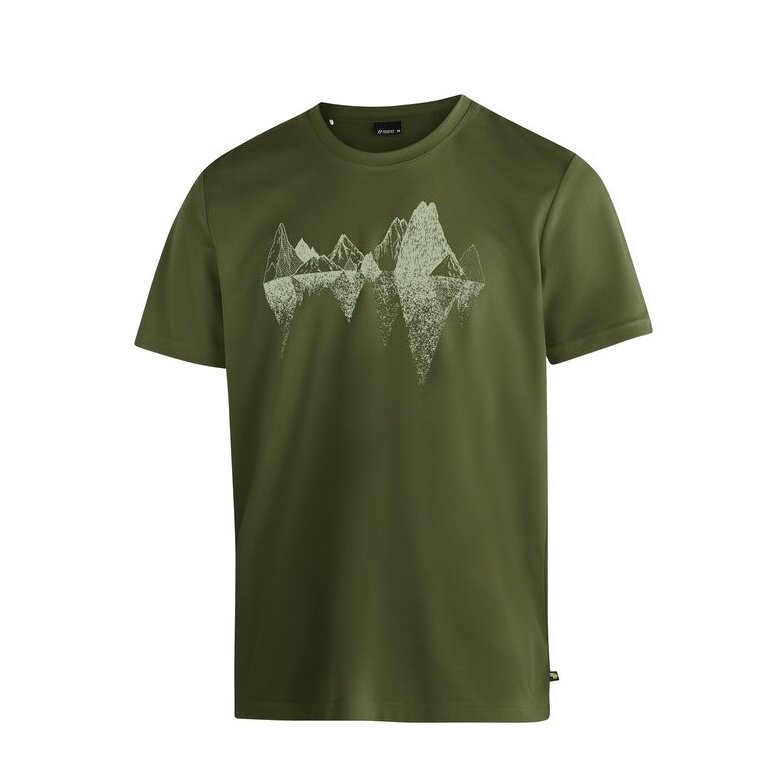 Maier Sports Hiking / Leisure T-shirt Tilia Pique (Polyester, quick-drying) dark green men's