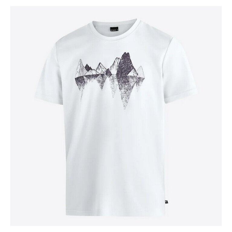 Maier Sports Hiking / Leisure T-shirt Tilia Pique (Polyester, quick-drying) white men's