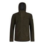 Maloja Fleece Jacket AvisioM (with hood, wool) dark green men's