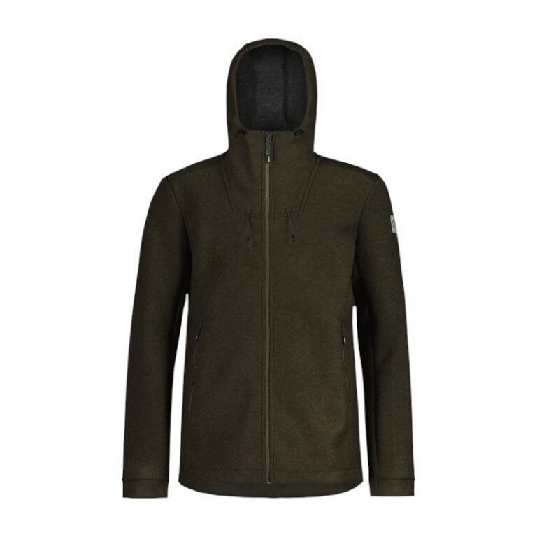 Maloja Fleece Jacket AvisioM (with hood, wool) dark green men's