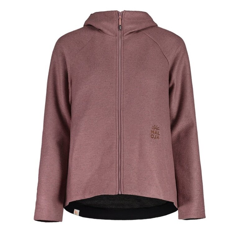 Maloja Fleece Jacket FlachauM with Hood (Alpine Wool) mauve pink Ladies