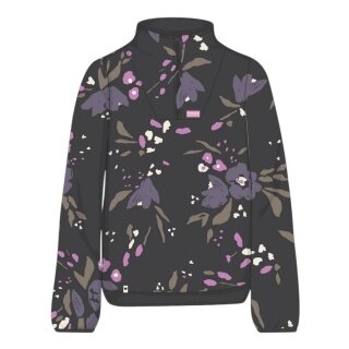 Maloja Fleece Pullover MeltinaM (Half Zip, breathable) black/flower ladies