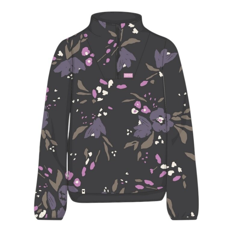 Maloja Fleece Pullover MeltinaM (Half Zip, breathable) black/flower ladies