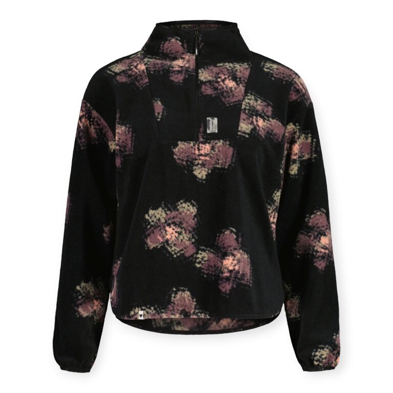 Maloja Fleece Pullover MeltinaM Printed (Half Zip, breathable) black ladies