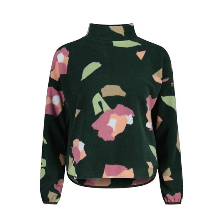 Maloja Fleece Pullover RomaliaM (Oversize Fit) dark green/flower ladies