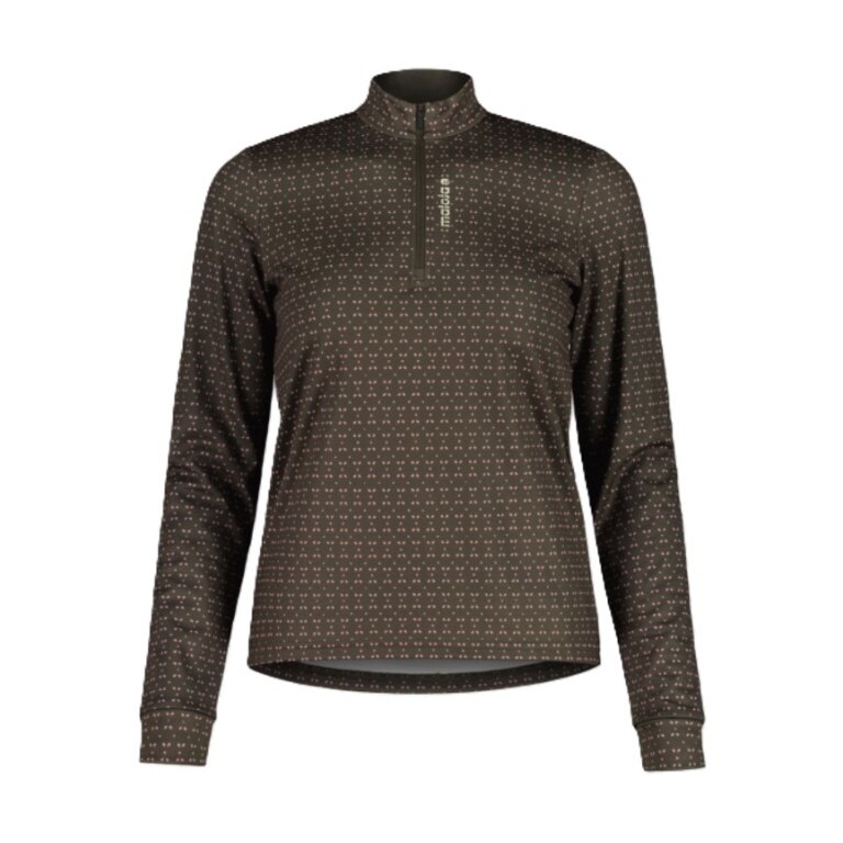 Maloja Halfzip Long Sleeve Shirt SawangM Adventure Midlayer Shirt (warm, 4-way stretch) brown ladies