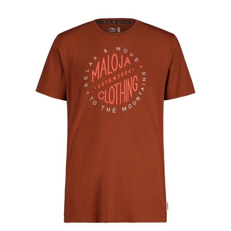 Maloja Leisure T-shirt SerdesM (Cotton/Modal) brown/red Men