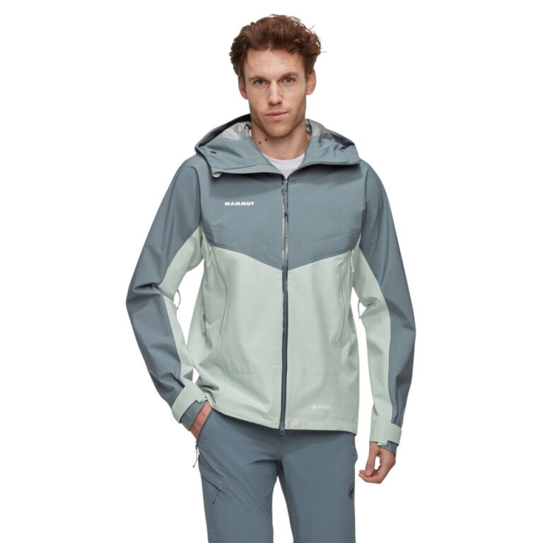 Mammut Crater IV Hardshell Hooded All-Season Hiking Jacket (3-layer, waterproof, durable) grey men's