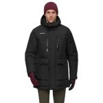 Mammut Winter Jacket Arctic Insulated Hooded Parka (2-Layer, warming thanks to down filling) black men's