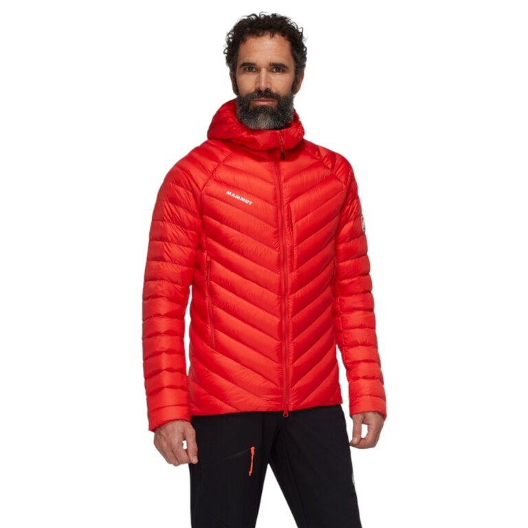 Mammut Winter Down Jacket Broad Peak Insulated Hooded (warm thanks to down filling) 2025 red men's