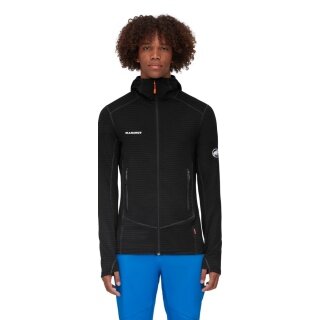 Mammut Fleece Jacket Taiss Light ML Hooded (Midlayer, 4-Way Stretch) black Men