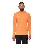 Mammut Fleece Pullover Aenergy Half Zip Pull (Midlayer, Polartec Power Grid Fleece) orange/black Men