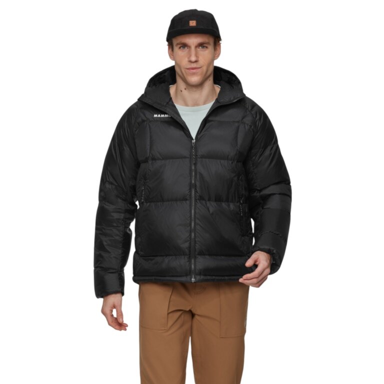 Mammut Insulated Winter Jacket Glacier Glow Insulated Hooded (warm thanks to synthetic fibre filling) black men's