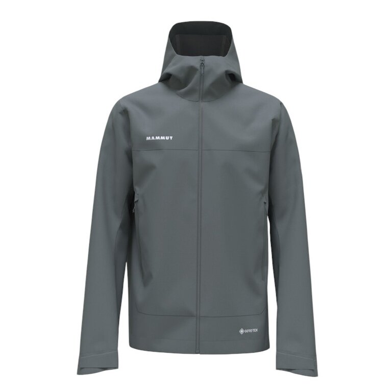 Mammut Hardshell Hiking Jacket Crater Light HS Hooded (waterproof, breathable) grey men's