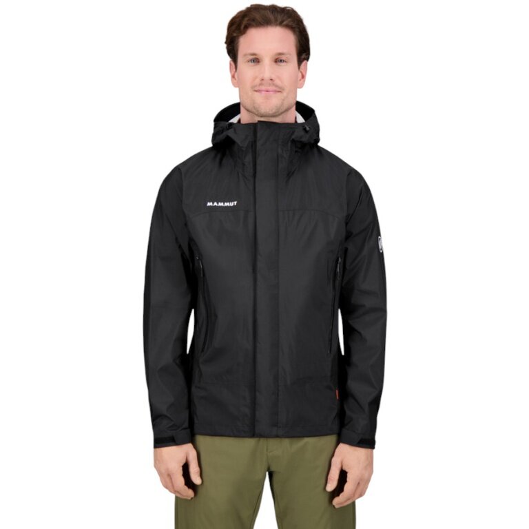 Mammut Hardshell Hiking Jacket Microlayer 2.0 HS Hooded (2.5-layer, breathable) black men's