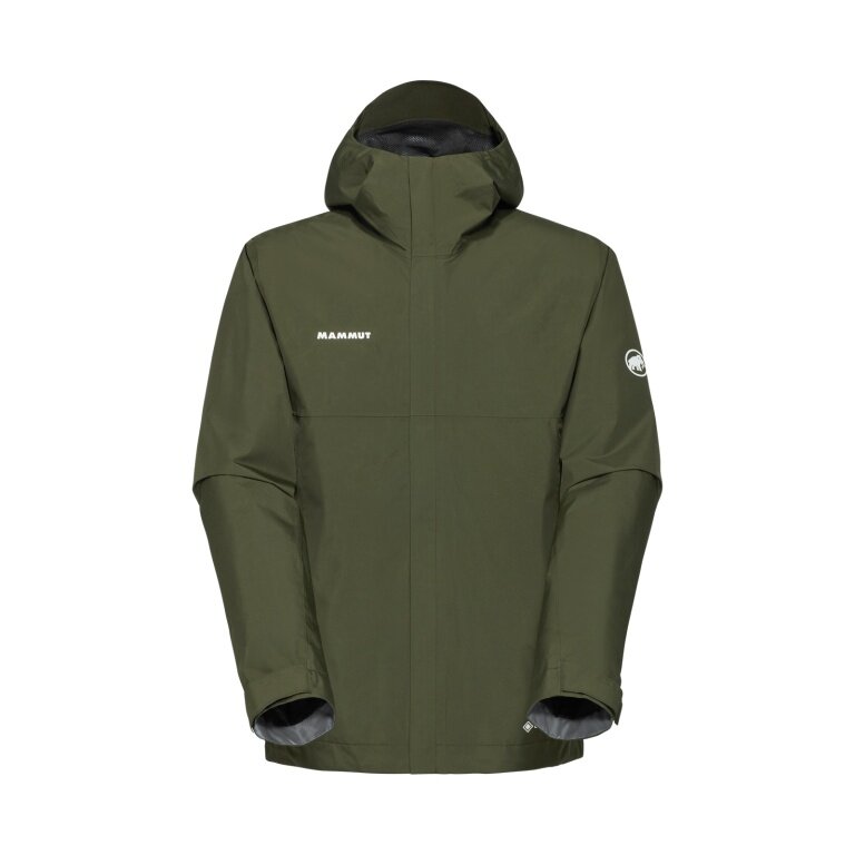 Mammut Hardshell Hiking Jacket Treeline Light HS Hooded (lightweight, waterproof) dark green men's