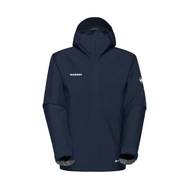 Mammut Hardshell Hiking Jacket Treeline Light HS Hooded (lightweight, waterproof) navy blue men's