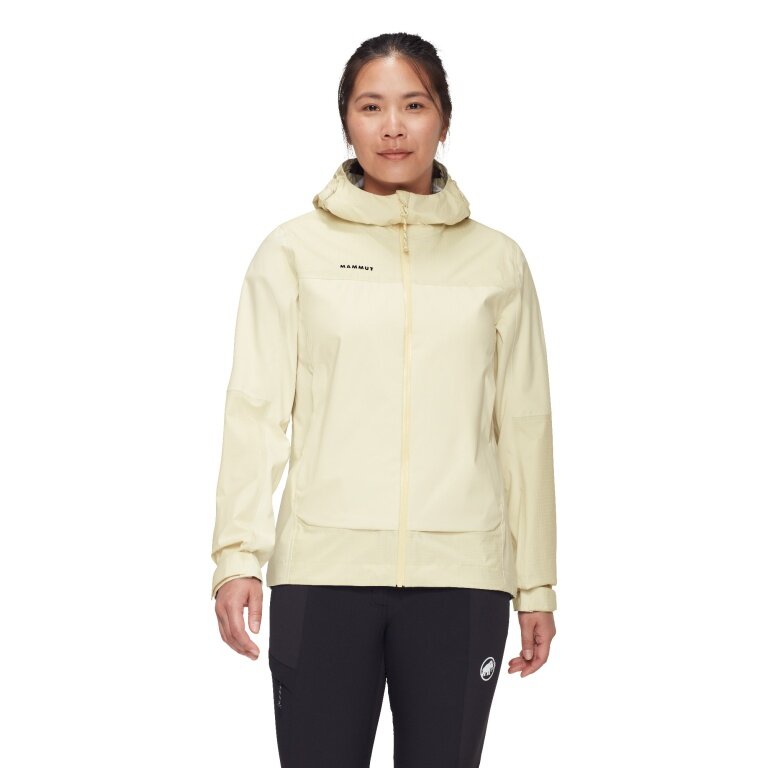Mammut Hardshell Hiking Jacket Ducan Guide HS Hooded (lightweight, waterproof, 3-layer laminate) beige/light yellow ladies