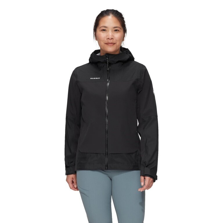 Mammut Hardshell Hiking Jacket Ducan Guide HS Hooded (lightweight, waterproof, 3-layer laminate) black ladies