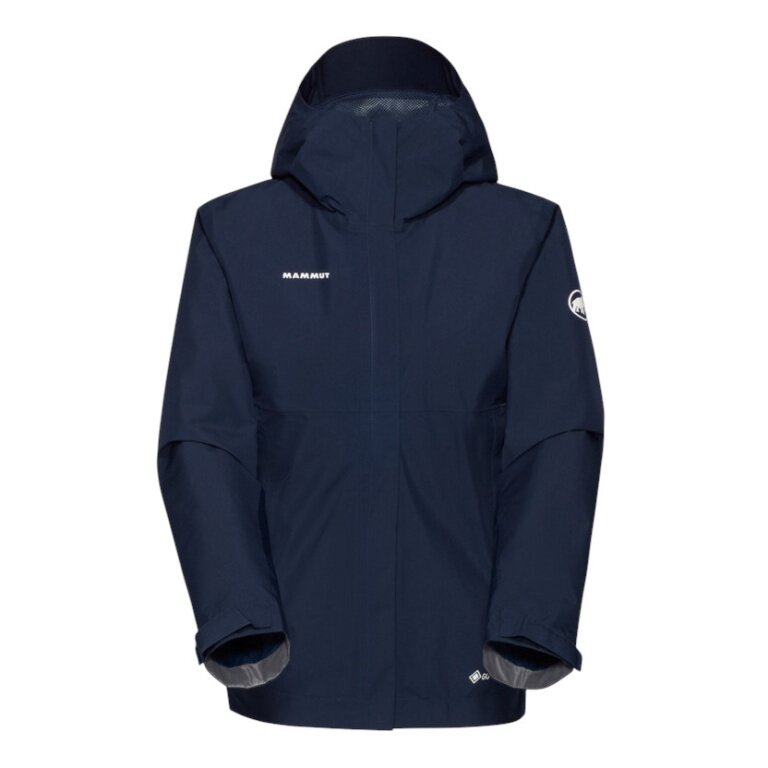 Mammut Hardshell Hiking Jacket Treeline Light HS Hooded (lightweight, waterproof) navy blue ladies