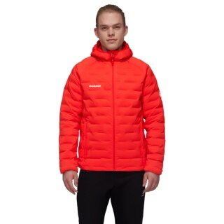 Mammut Insulated Winter Jacket Sander Insulated Hooded (warm thanks to synthetic fibre filling) red men's