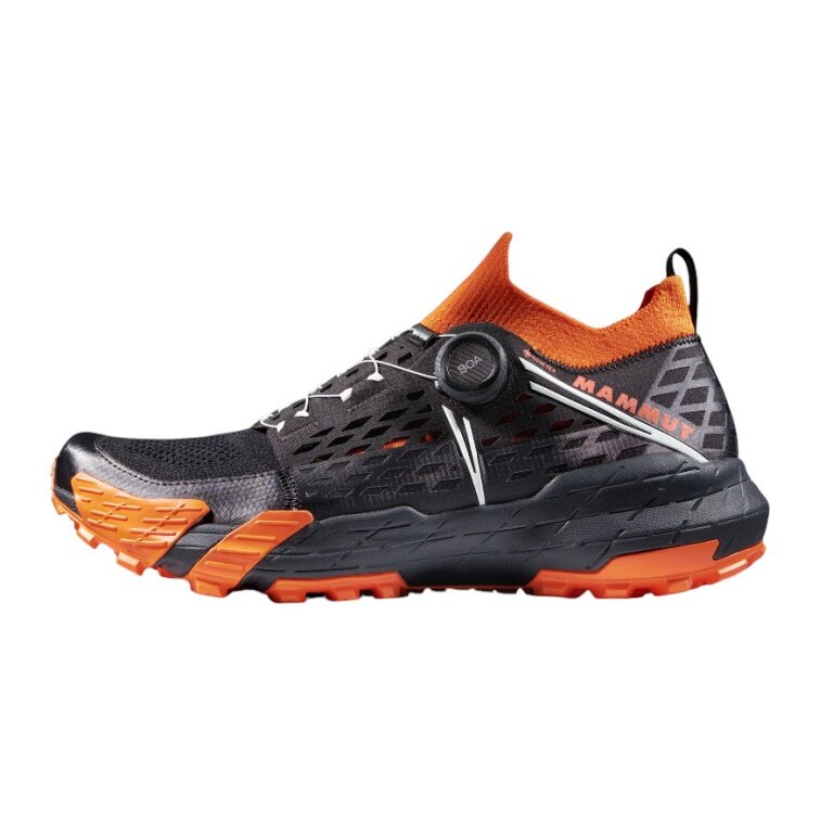Mammut Trail Running Shoes Aenergy TR Boa® Mid GTX (Multifunctional, BOA® Fit System, waterproof) black/orange men's