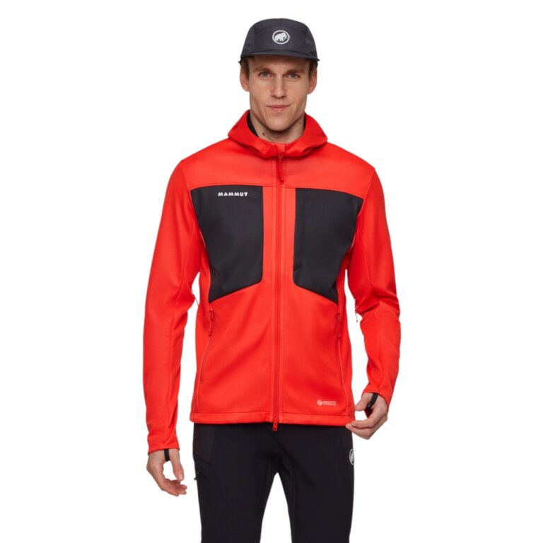 Mammut Ultimate VIII SO Hooded All-Season Softshell Jacket (3-Layer, Windproof) red/black Men's
