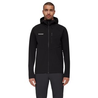 Mammut Softshell Hiking Jacket Ultimate Comfort SO Hooded (4-Way Stretch, Windproof) Black Men's