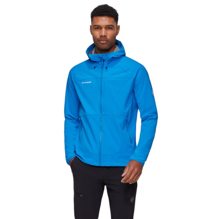 Mammut Softshell Hiking Jacket Ultimate Comfort SO Hooded (4-Way Stretch, windproof) blue Men's