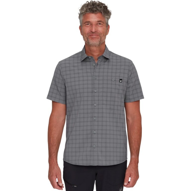 Mammut Lenni Short Sleeve Hiking Shirt 2025 (with Chest Pocket) Steel Grey Men's