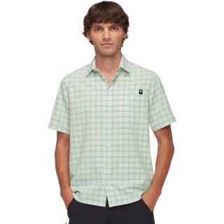 Mammut Lenni Short Sleeve Hiking Shirt 2025 (with Chest Pocket) Light Green Men's