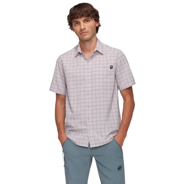 Mammut Lenni Short Sleeve Hiking Shirt 2025 (with Chest Pocket) Purple/Violet Men's