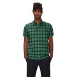 Mammut Trovat Summer Short Sleeve Shirt (Cotton Blend) strata green/pinea Men's