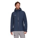 Mammut Alto Light Hardshell Hooded Jacket (lightweight, waterproof, PFC-free) navy blue men