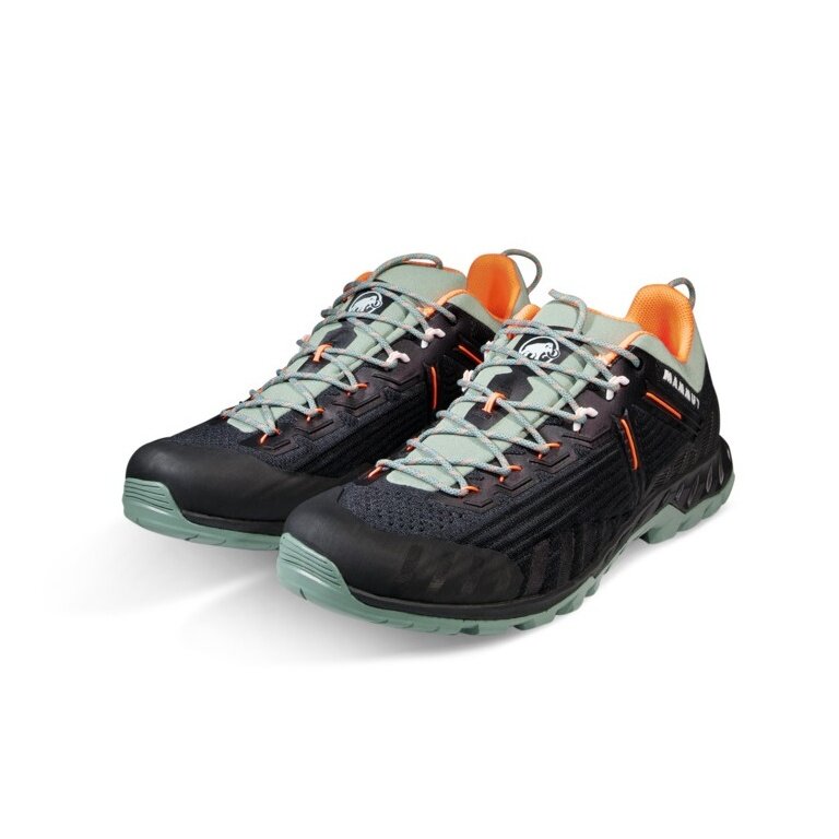 Mammut Hiking Shoes Alnasca Knit III Low (Approach, Breathable) Black/Jade Green Men's