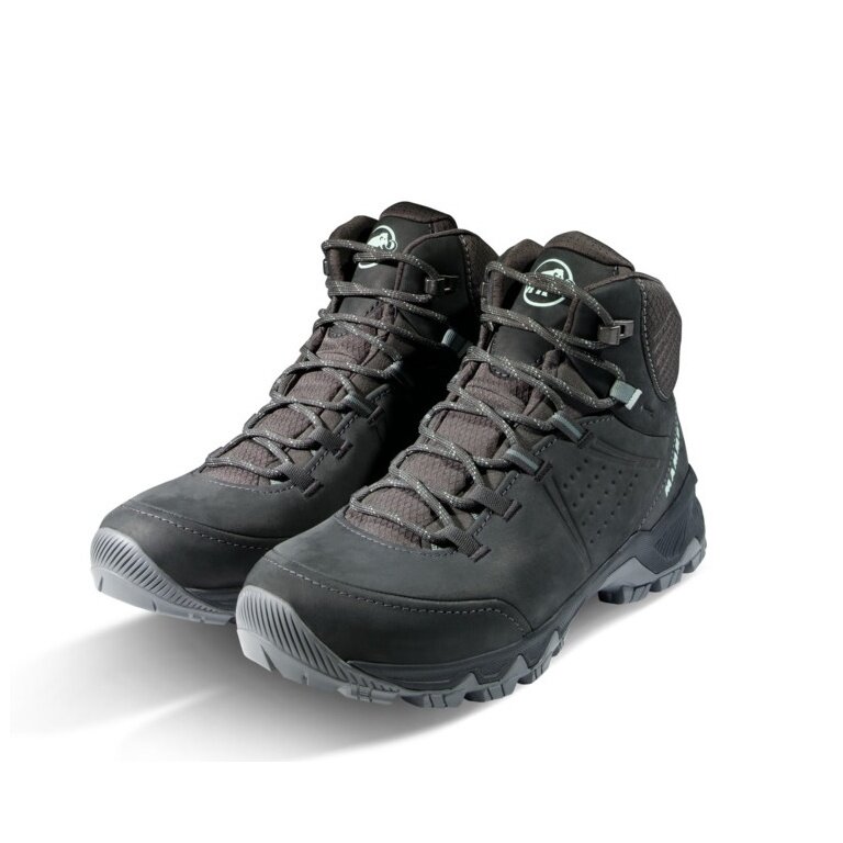 Mammut Hiking Shoes Nova Mid IV GTX (All-Terrain, Nubuck Leather, waterproof) dark grey/jade green Women