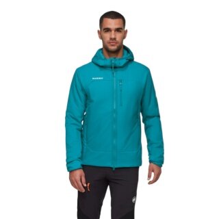 Mammut Wander Insulation Jacket Rime IN Hooded (lightweight, optimal thermal performance) teal blue men's