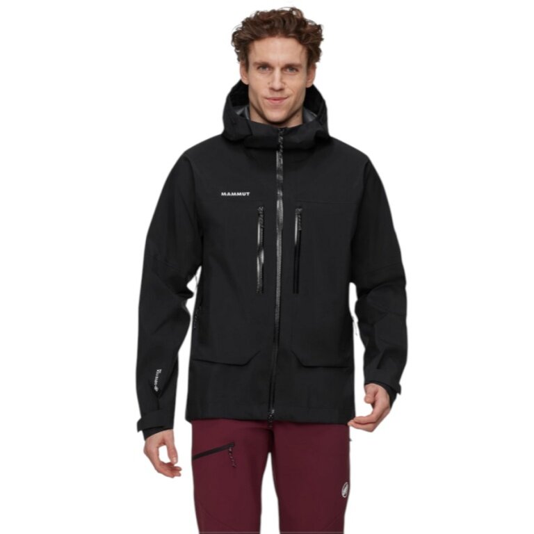 Mammut Hardshell Alpine Jacket Crater Pro HS Hooded (Mountaineering, waterproof, windproof) black men's