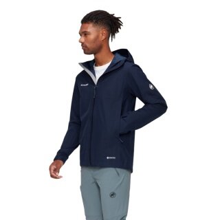 Mammut Hardshell Hiking Jacket Treeline HS Hooded (2-layer, waterproof, windproof) navy blue men's