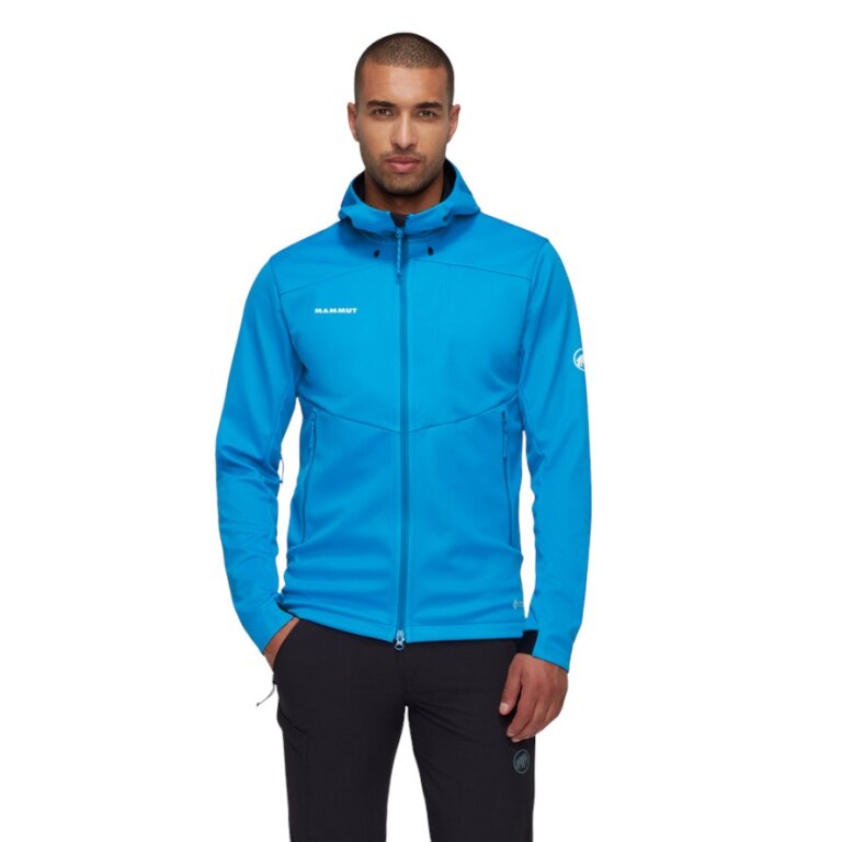Mammut Ultimate VII SO Hooded All-Season Softshell Jacket (windproof) glacier blue men's