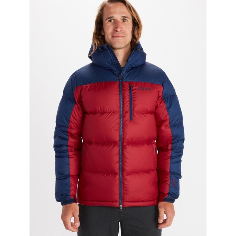 Marmot Winter Jacket Guides Down Hoody red/navy Men