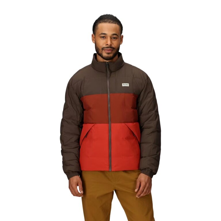 Marmot Winter Down Jacket Ares (warm thanks to down filling, lightweight fabric) brown/red men's