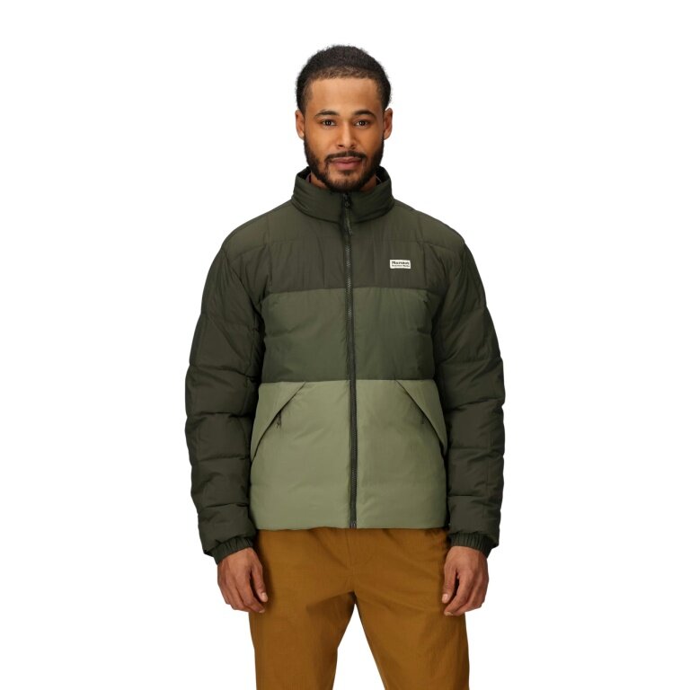 Marmot Winter Down Jacket Ares (warm thanks to down filling, lightweight fabric) green/olive men's