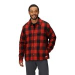 Marmot Ridgefield Sherpa Flannel Shirt Jacket (Cotton, warm) red/black men's